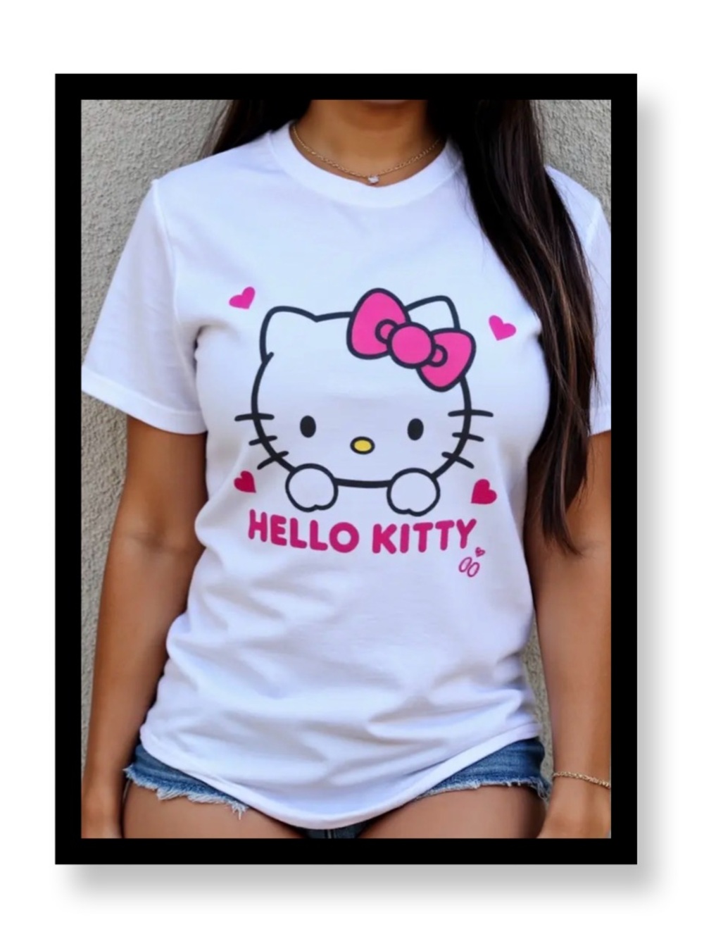 🆕 Hello Kitty White Tee with Pink Bow